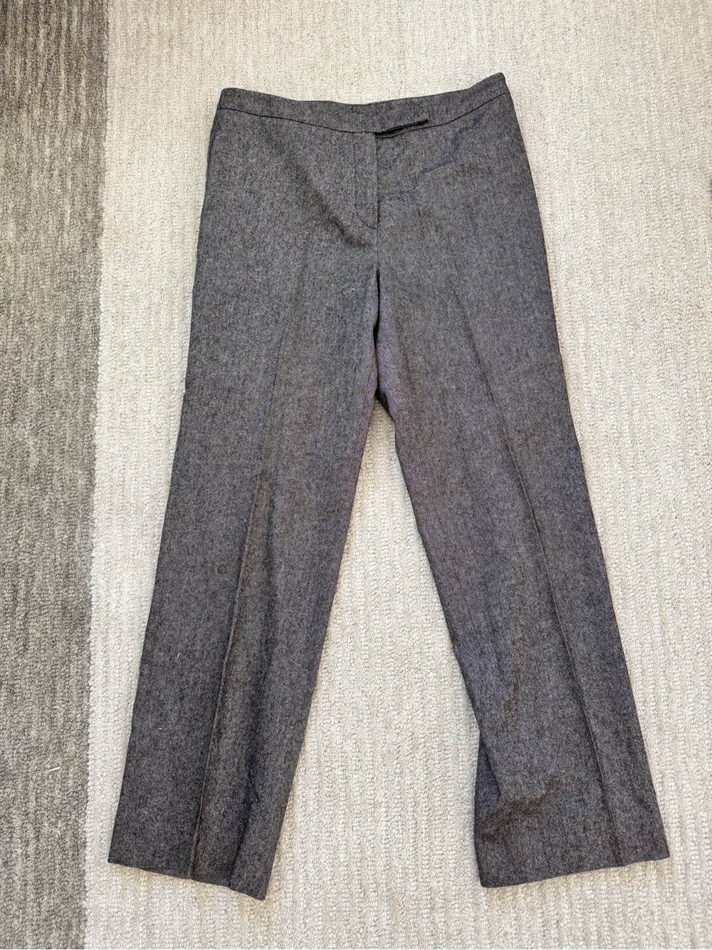 Faconnable Paris Euro Heathered Brown Wool Blend Trousers